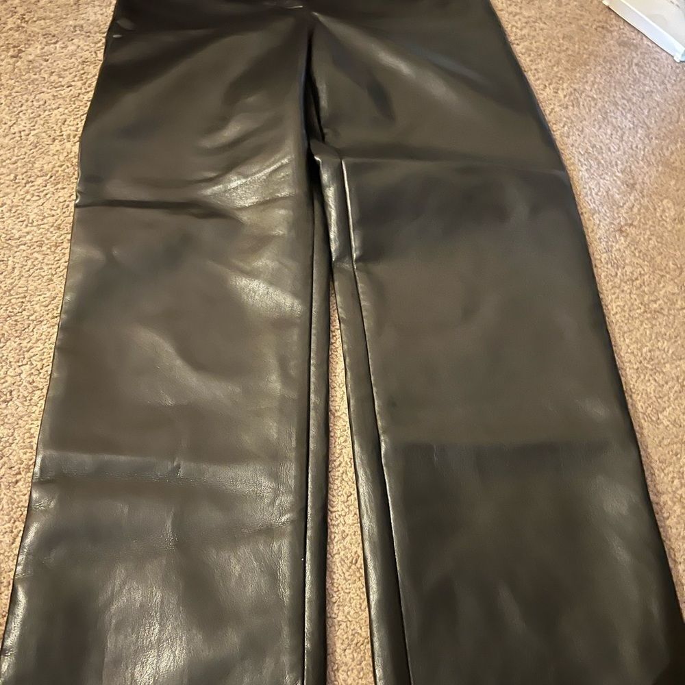 Wilfred melina high rise straight vegan leather pants 6 - Picture 7 of 11
